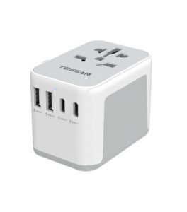 TESSAN Universal Travel Adapter Worldwide with 2 USB C and 2 USB A Ports, Universal Plug Adaptor UK to World