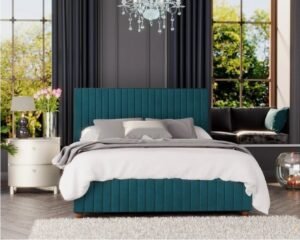 Laurence Llewelyn-Bowen Estella Velvet Fabric Ottoman Bed 3ft Single Plush - Emerald