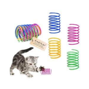 Andiker Cat Spring 12pcs, Cat Interactive Toy to Kill Time and Keep Fit Colorful Creative Toy