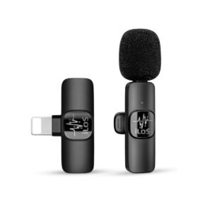 ILOS Wireless Lavalier Microphone for iPhone Clip-On Mic, Noise Reduction, 65ft Range, 8H Battery, Bluetooth, Plug & Play - Ideal for Vlogging, YouTube, Podcasts, Interviews