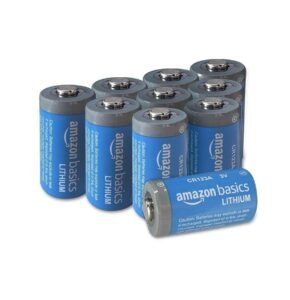 10-Pack CR123A 3V Lithium Batteries, 10-Year Shelf Life