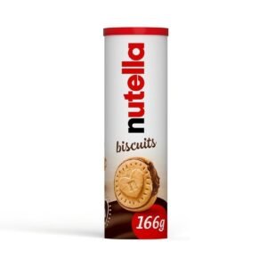 Nutella Chocolate Biscuits, Snacks, Party Food, Crunchy Biscuits with Creamy Nutella Spread Tube of 12 Biscuits, 166g