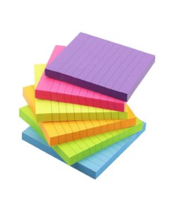 Early Buy 3x3 Lined Sticky Notes with 6 Bright Color Self-Stick Notes 6 Pads/Pack, 100 Sheets/pad