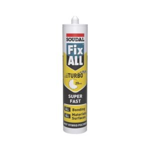 SOUDAL FIX ALL TURBO HYBRID POLYMER ADHESIVE WHITE 290ML (269KV)
