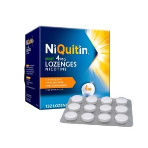 NiQuitin Mint 4 mg Lozenges - Effective Smoking Craving Relief - 132 Lozenges
