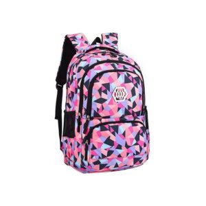 SellerFun Girl Geometric Printed Primary Junior High University School Bag Bookbag Backpack 19L